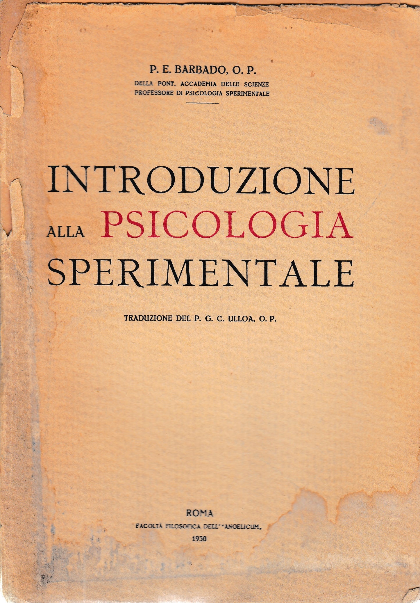 Introduzione alla psicologia sperimentale - copertina