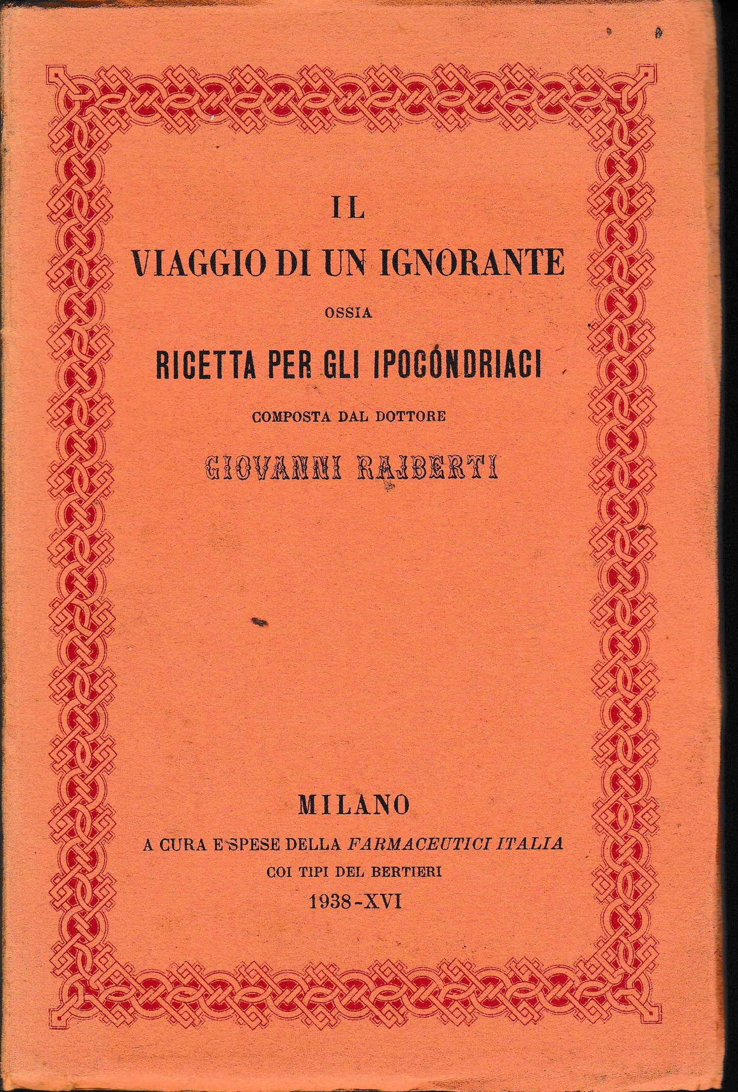 Il viaggio di un ignorante - copertina