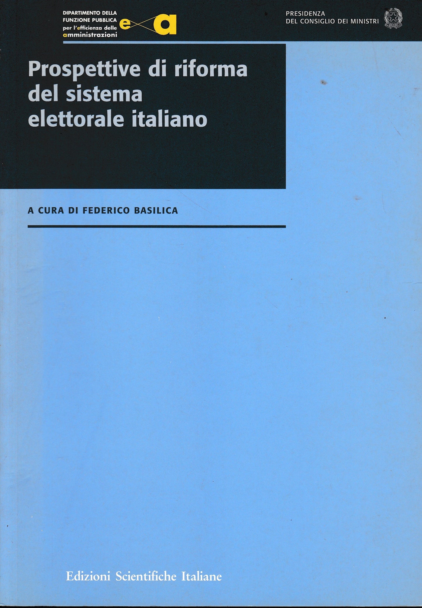 Prospettive di riforma del sistema elettorale italiano - copertina