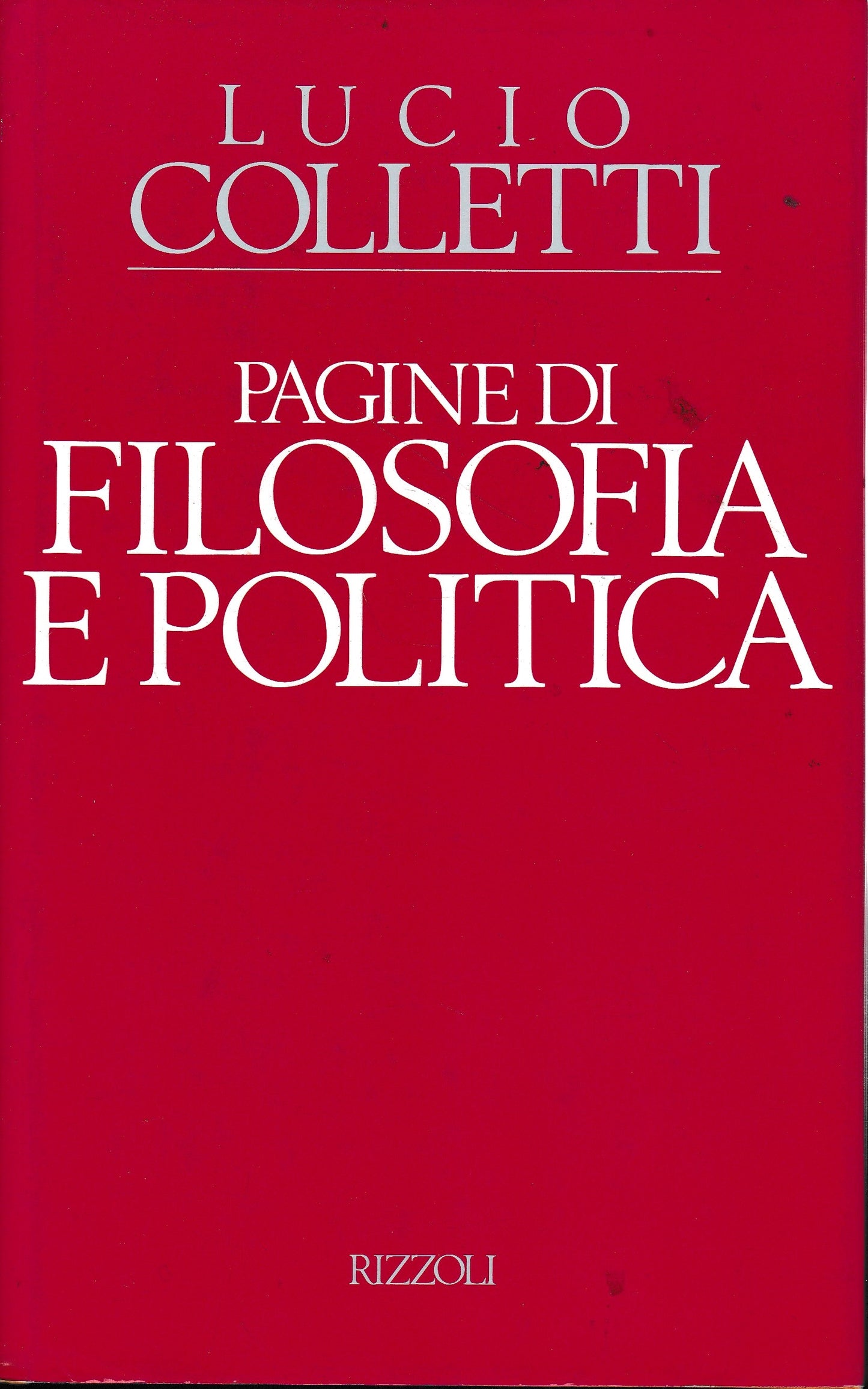 Pagine di Filosofia e Politica - copertina