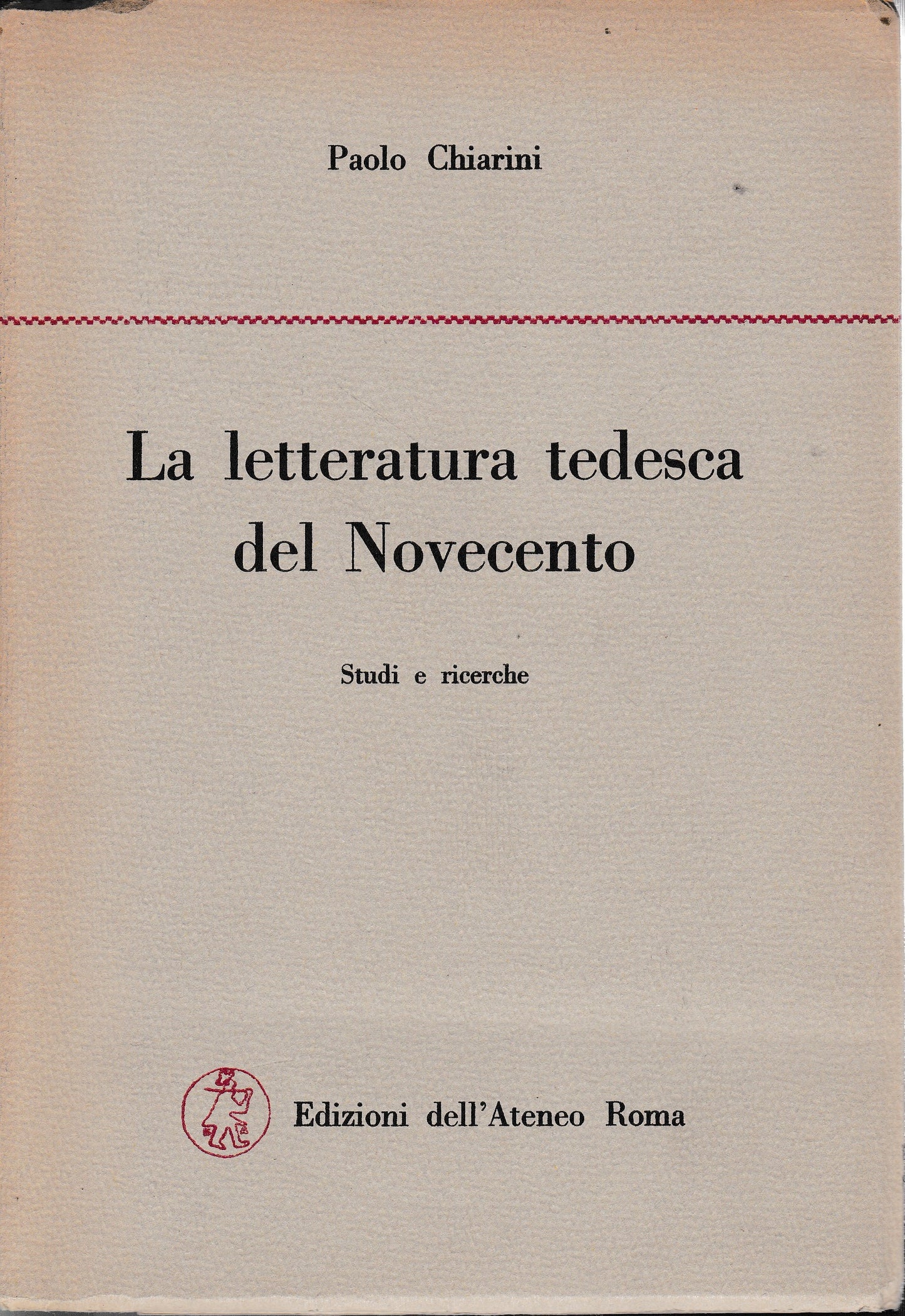 La letteratura tedesca del Novecento. Studi e ricerche - copertina