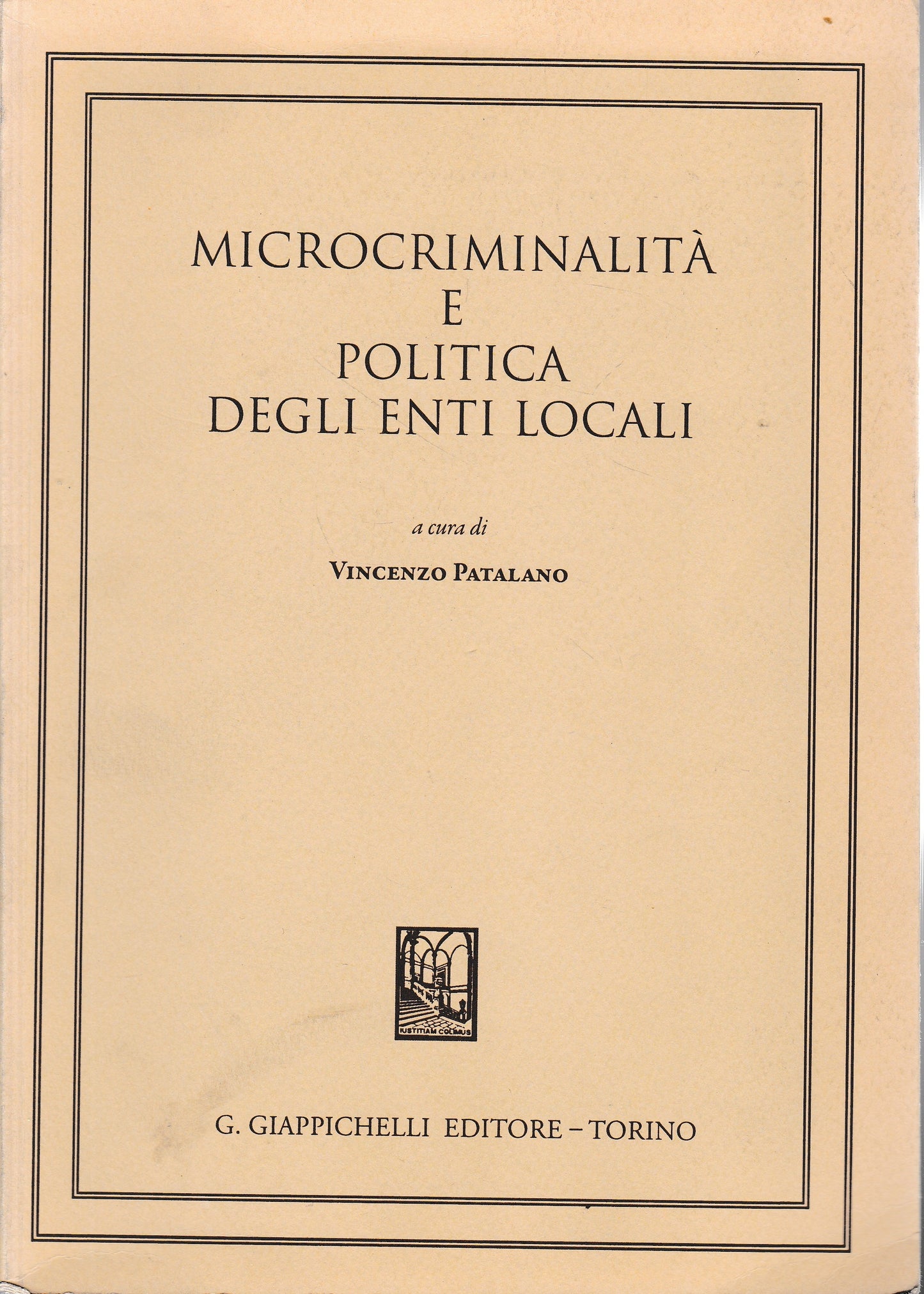 Microcriminalità e politica degli enti locali - copertina