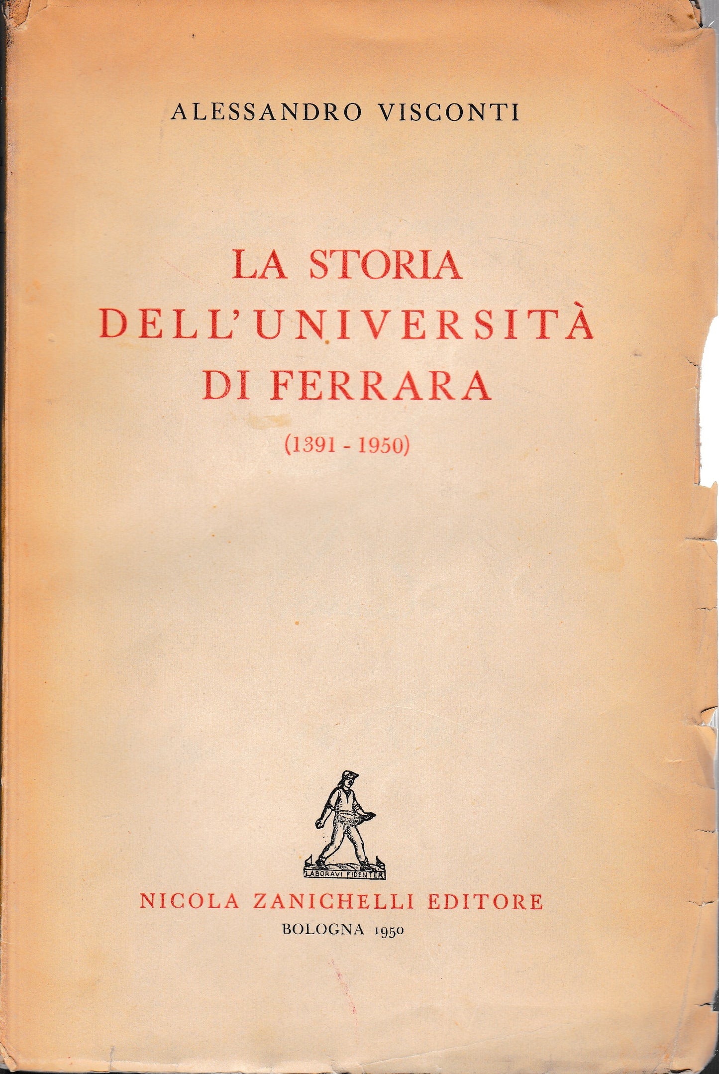 La storia dell'Università di Ferrara (1391-1950) - copertina