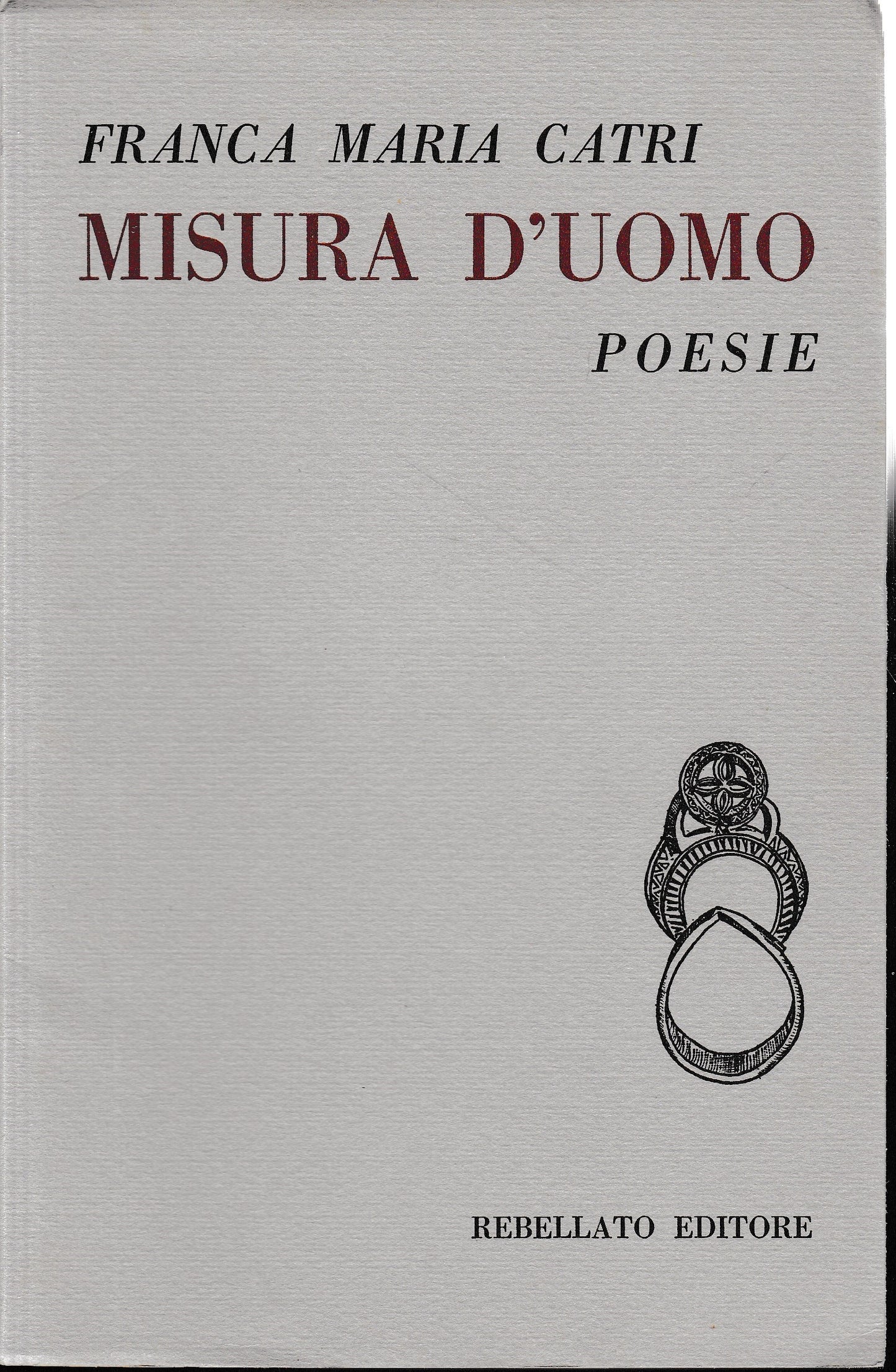 Misura d'uomo. Poesie - copertina