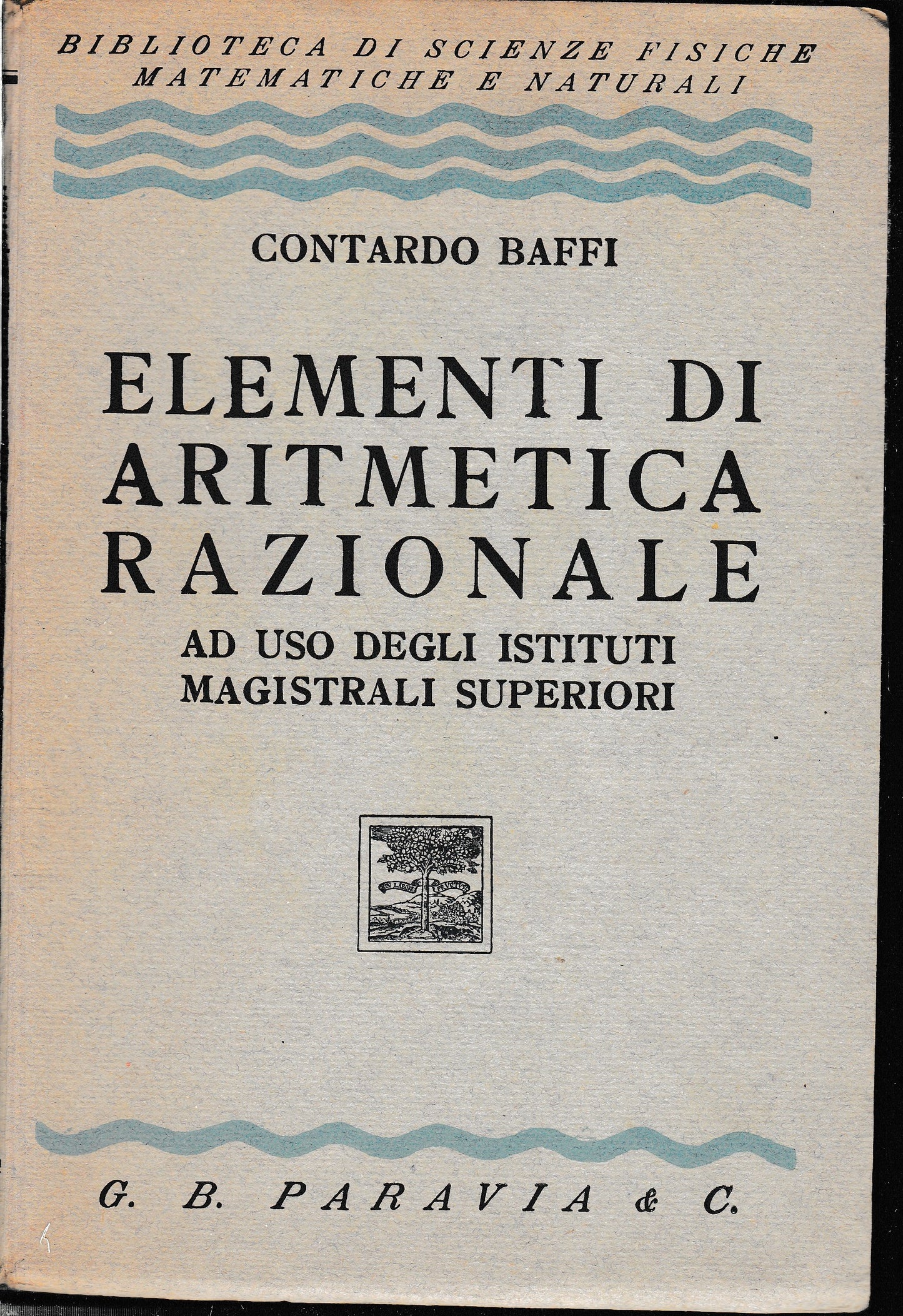 Elementi di aritmetica razionale - copertina