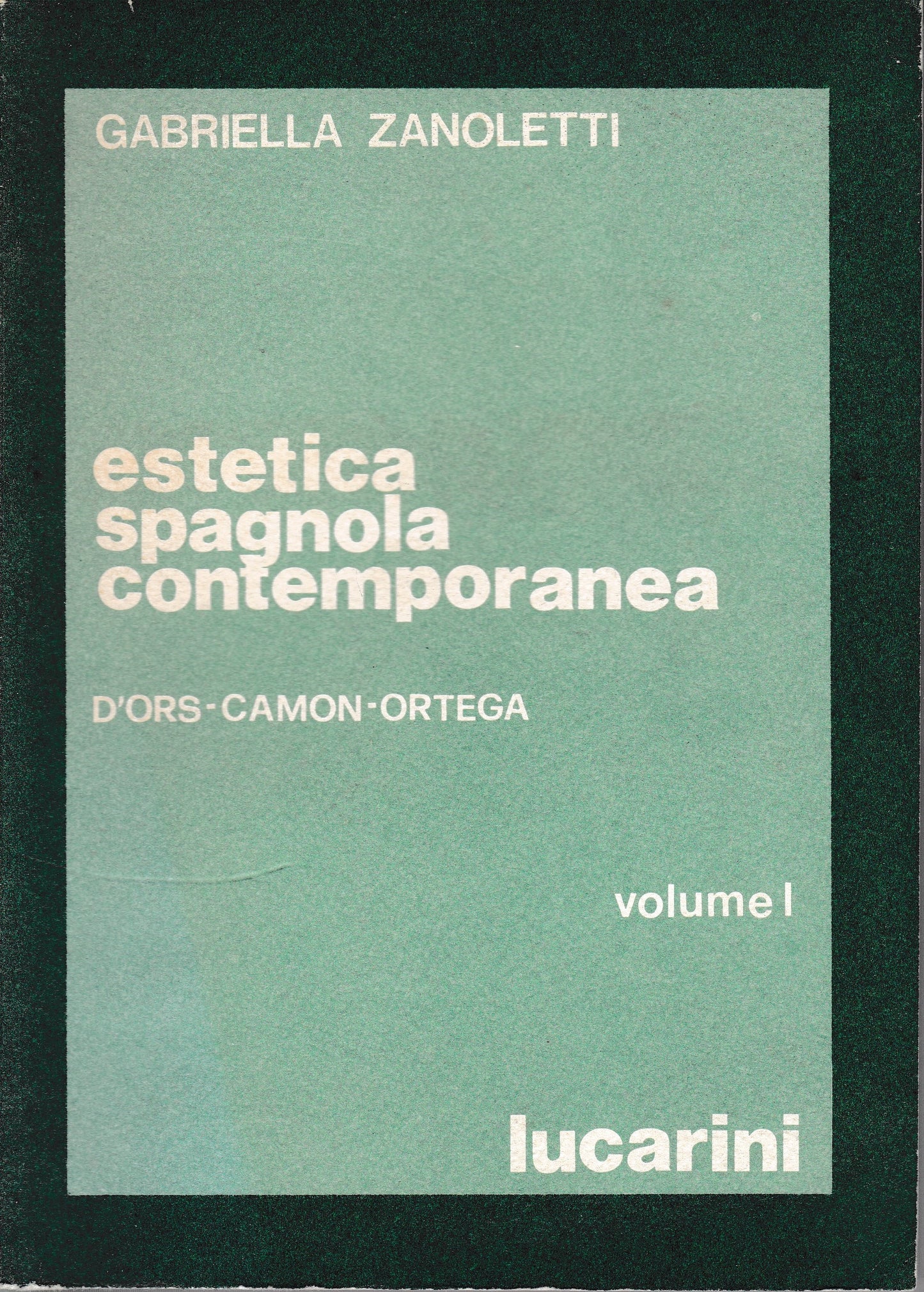 Estetica spagnola contemporanea, due volumi - copertina