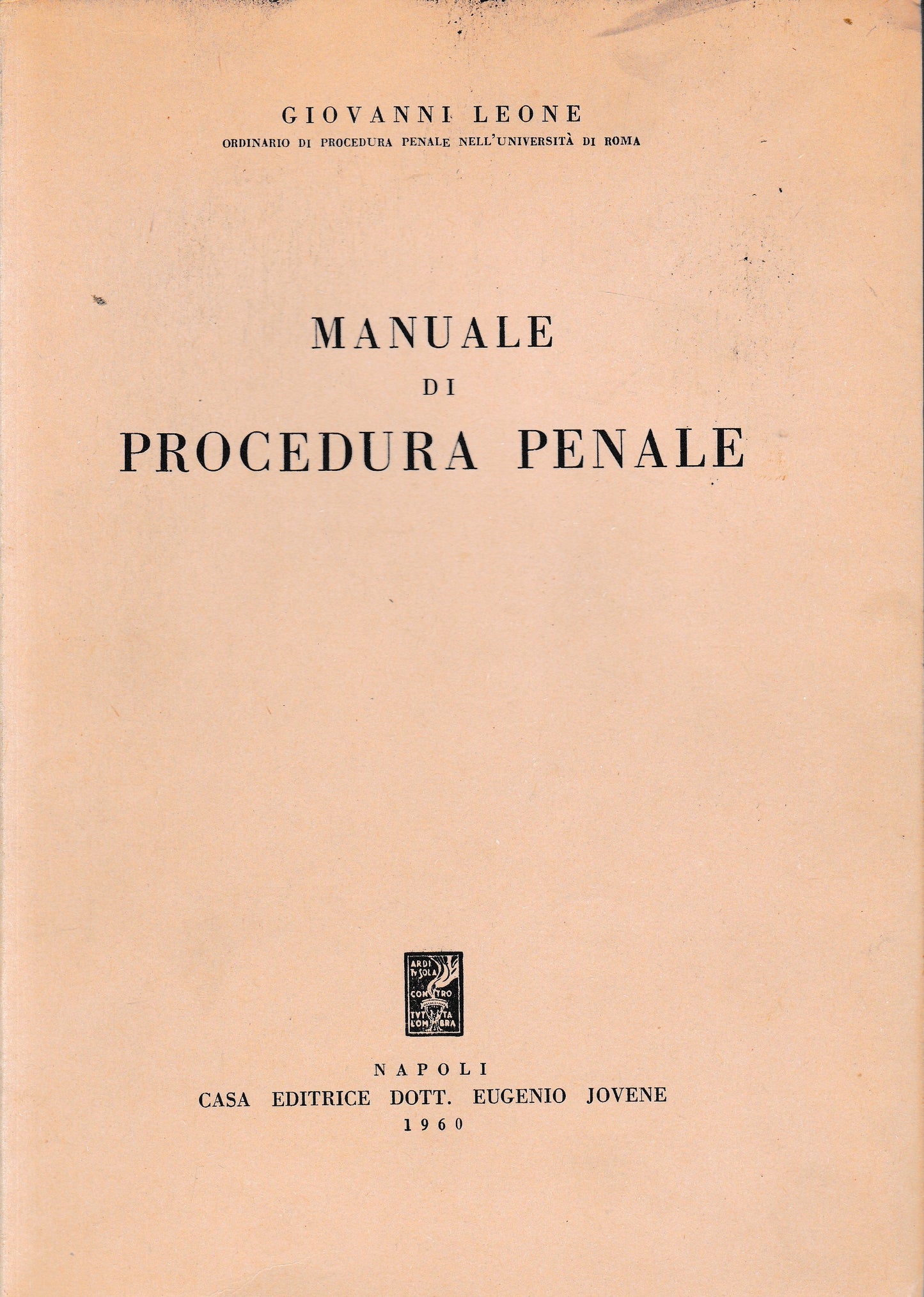 Manuale di procedura penale - copertina