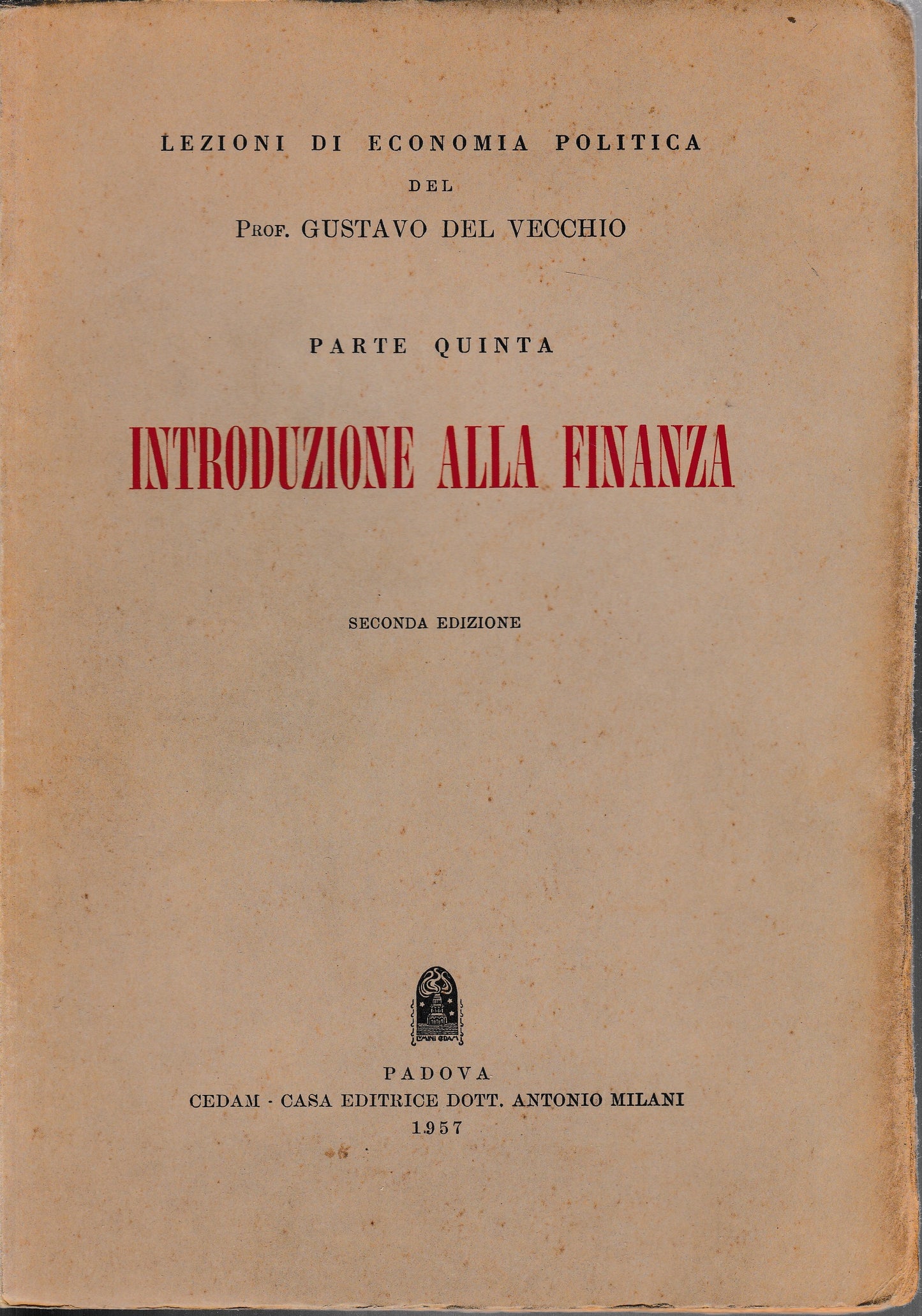 Introduzione alla finanza, parte quinta - copertina
