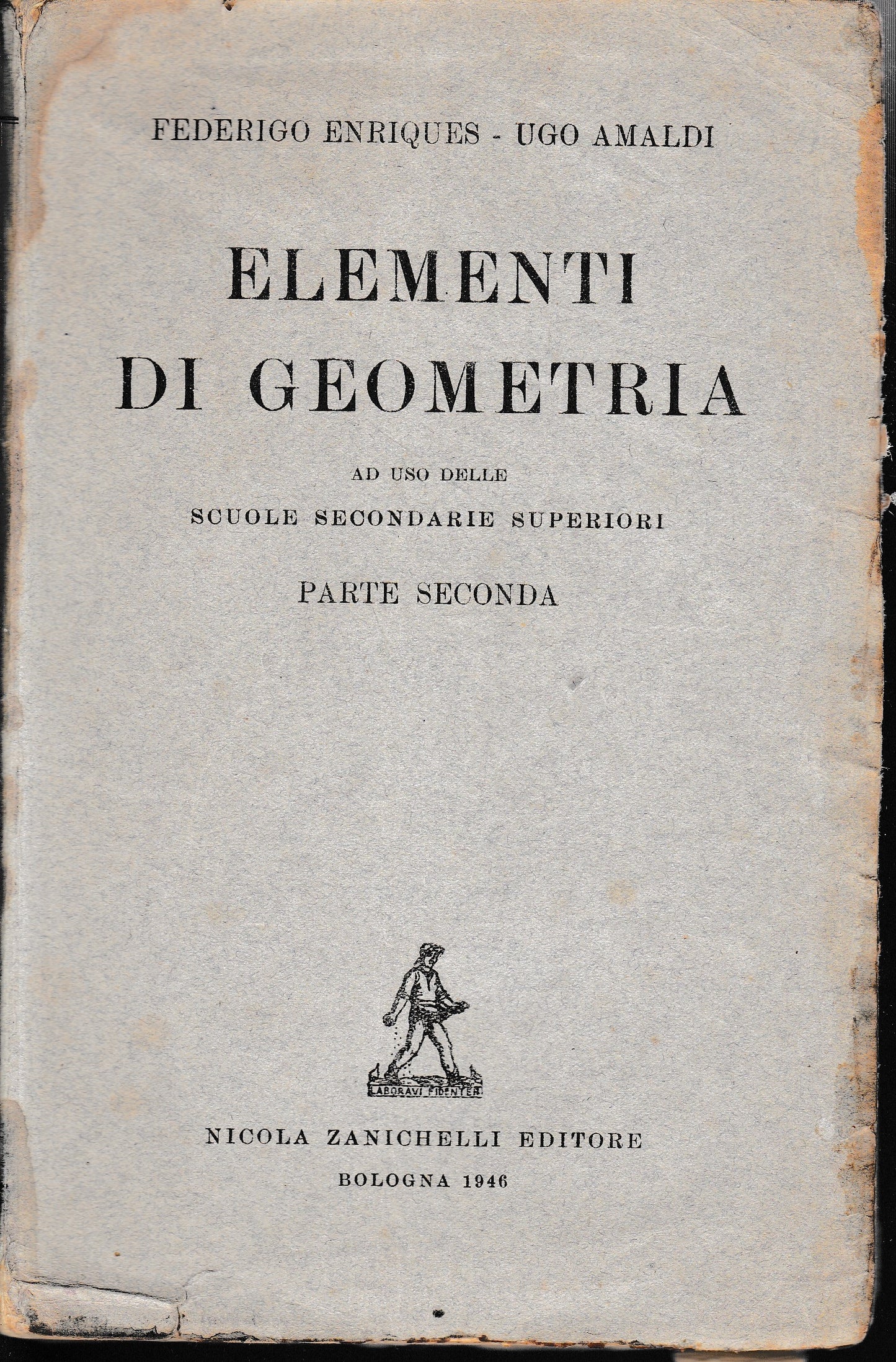Elementi di Geometria, parte seconda - copertina