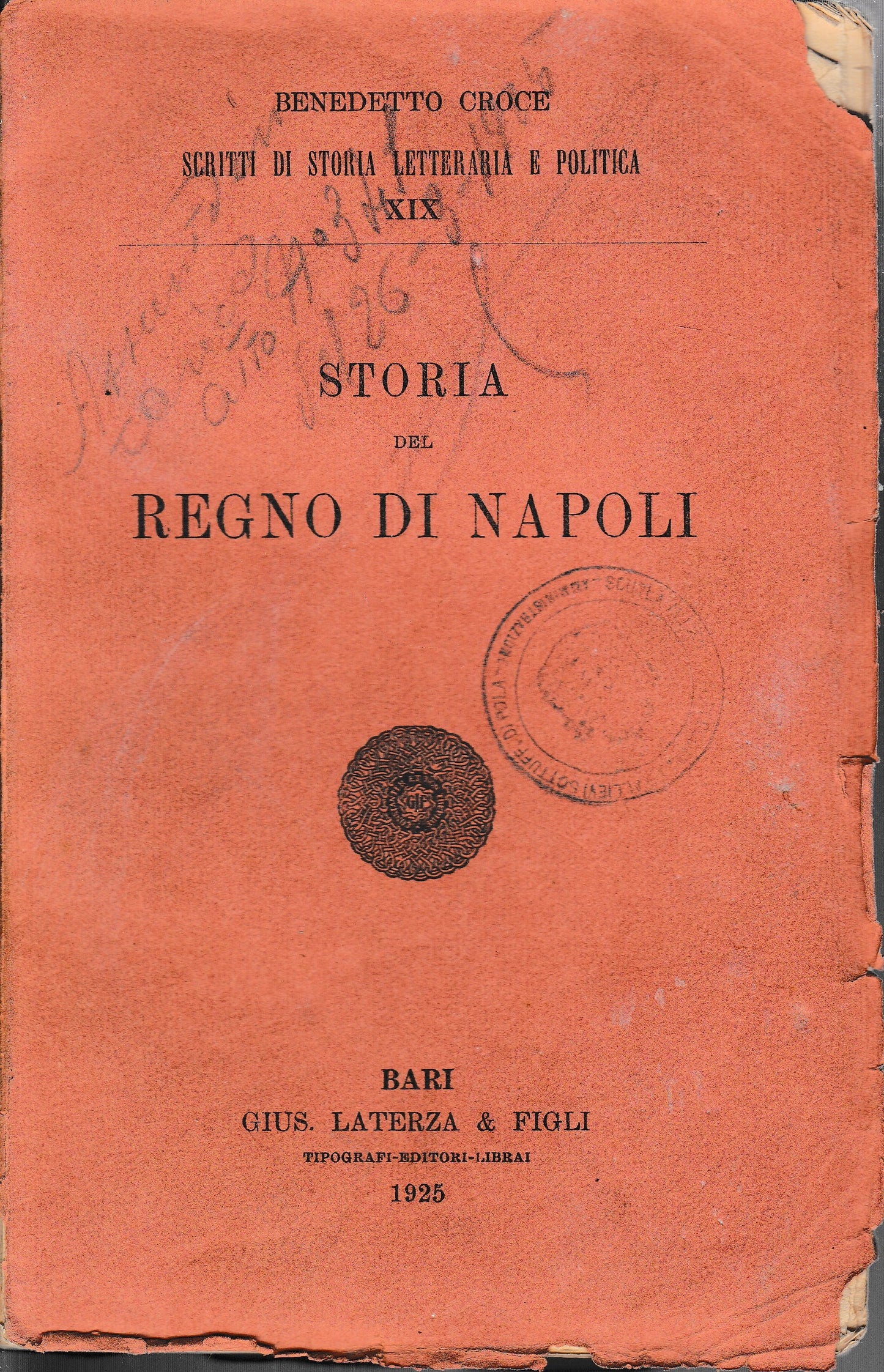 Storia del Regno di Napoli - copertina
