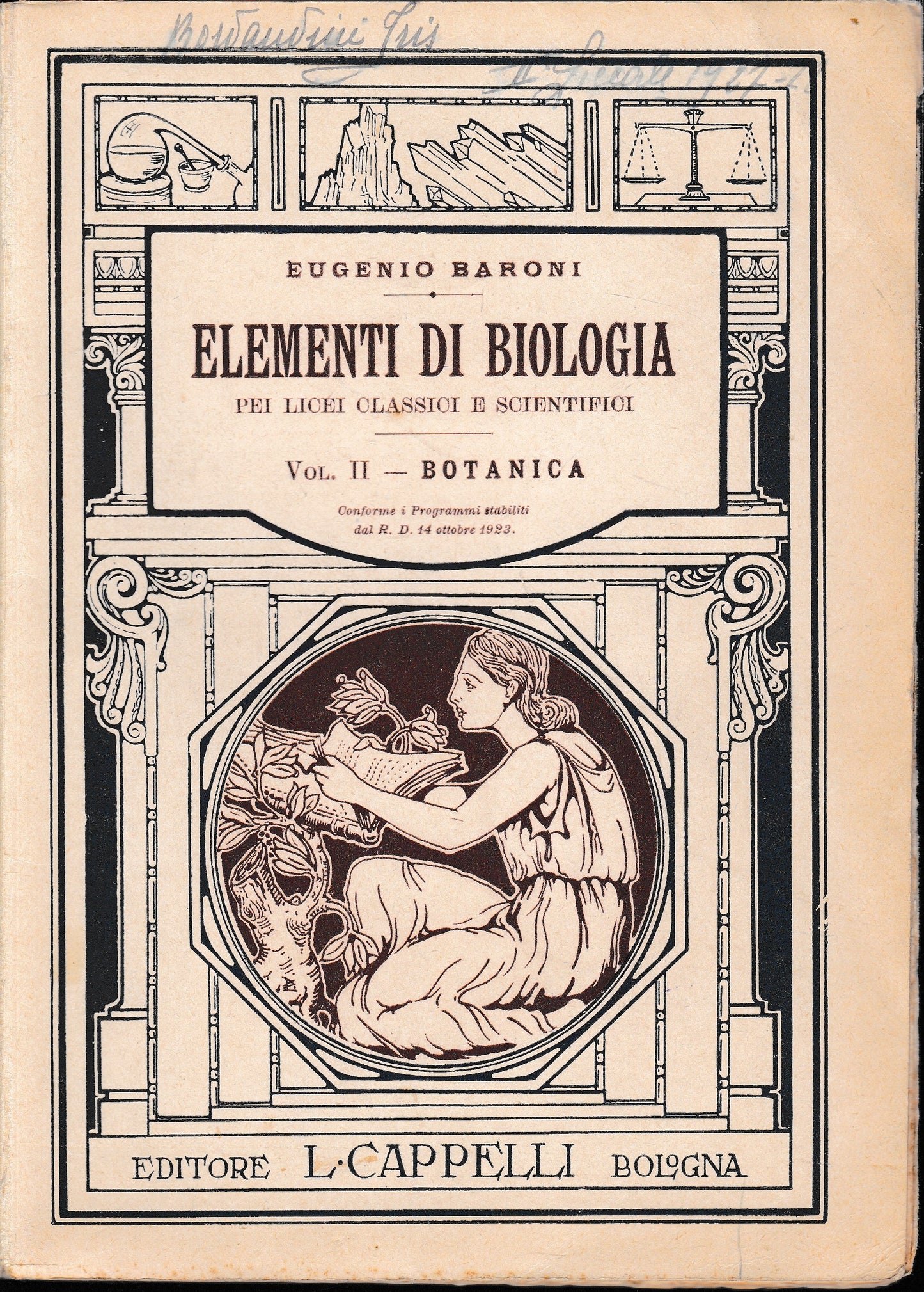 Elementi di Biologia, volume II° - Botanica - copertina