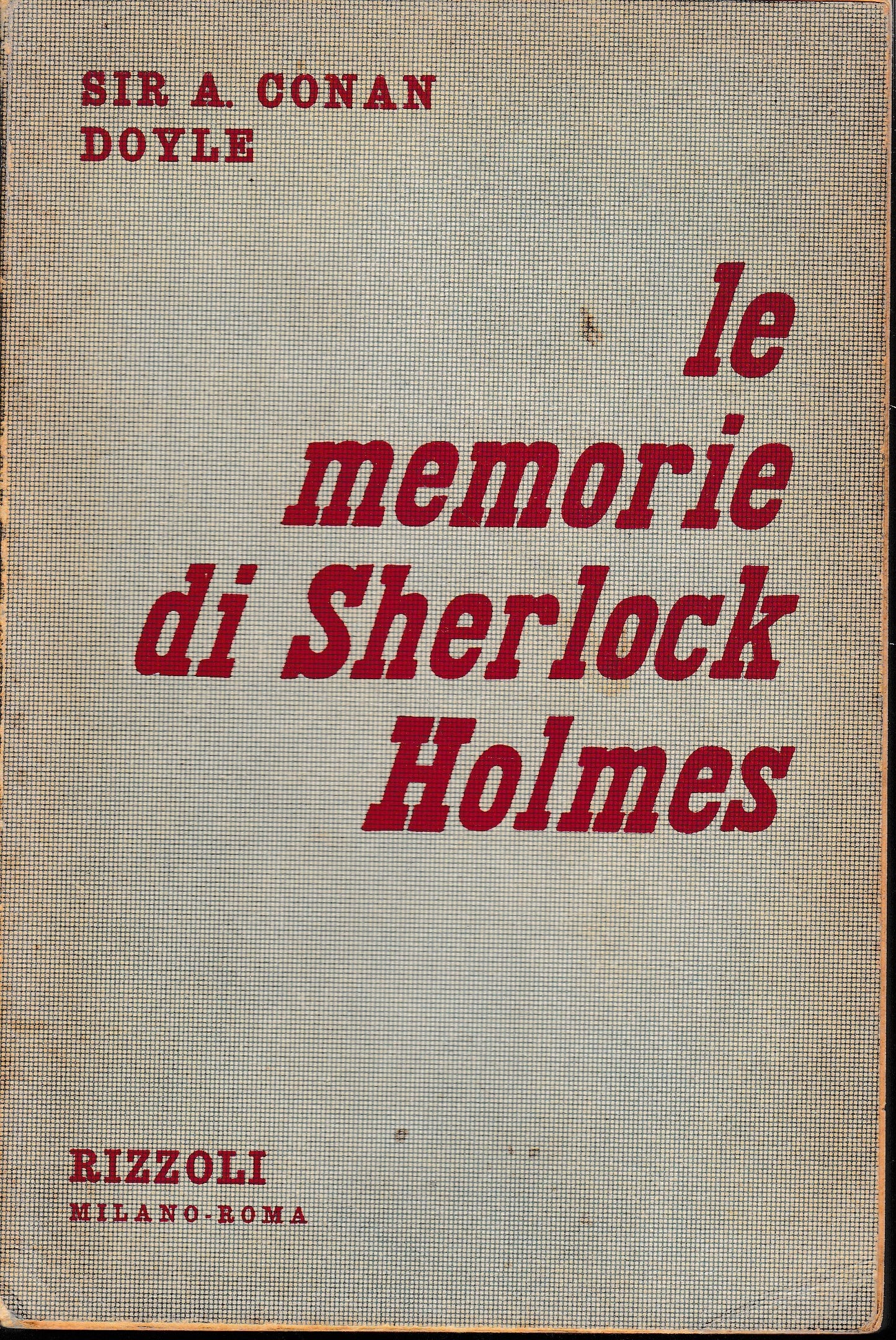 Le memorie di Sherlock Holmes - copertina