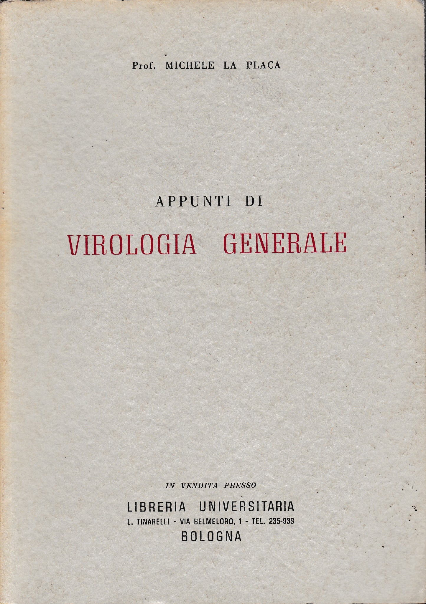 Appunti di Virologia Generale - copertina