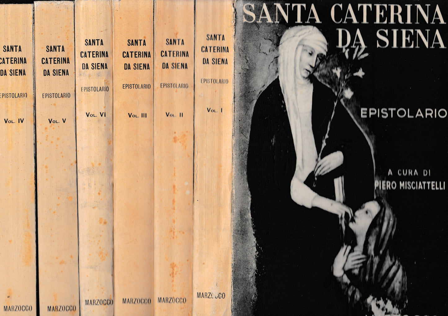 S. Caterina da Siena. Epistolario, sei volumi - copertina