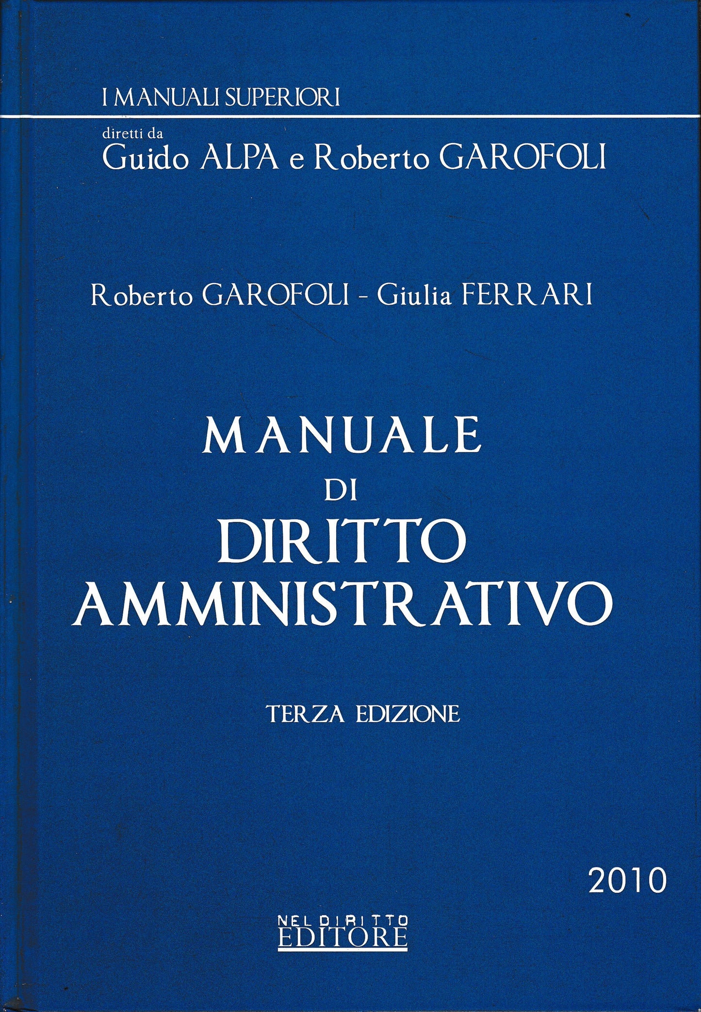 Manuale di diritto amministrativo - copertina