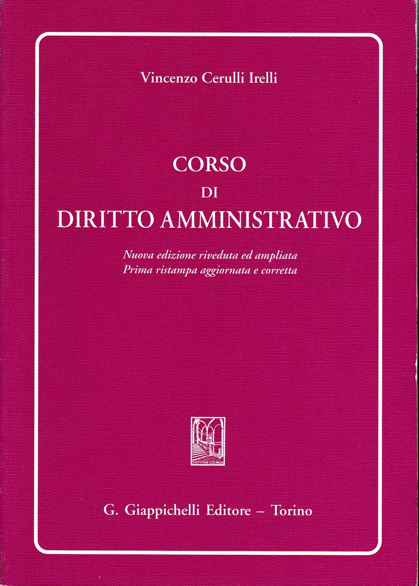 Corso di diritto amministrativo - copertina