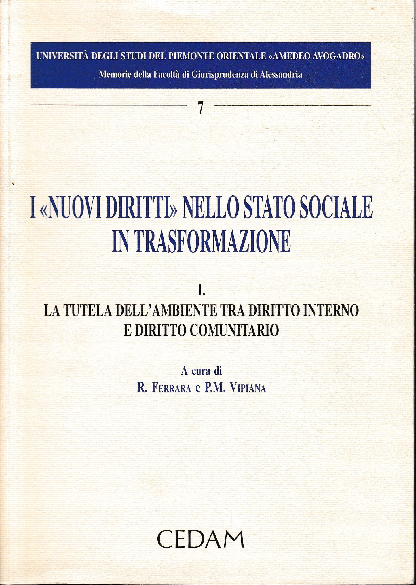 I nuovi diritti nello Stato sociale in trasformazione vol.1 - copertina