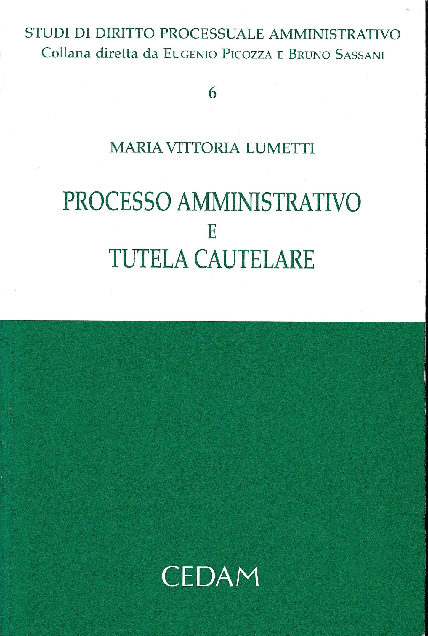 Processo amministrativo e tutela cautelare - copertina