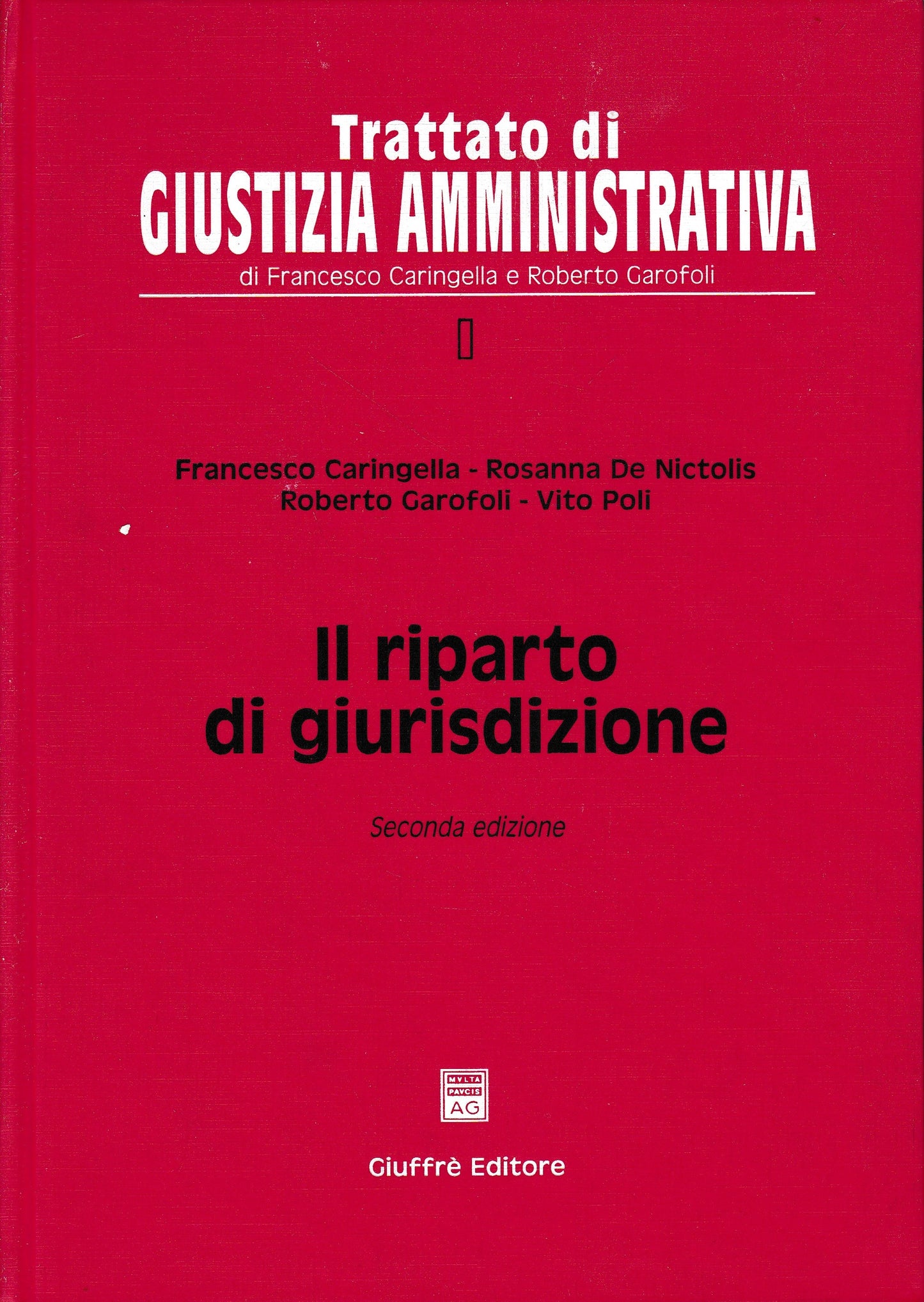 Il riparto di giurisdizione. Volume I° - copertina