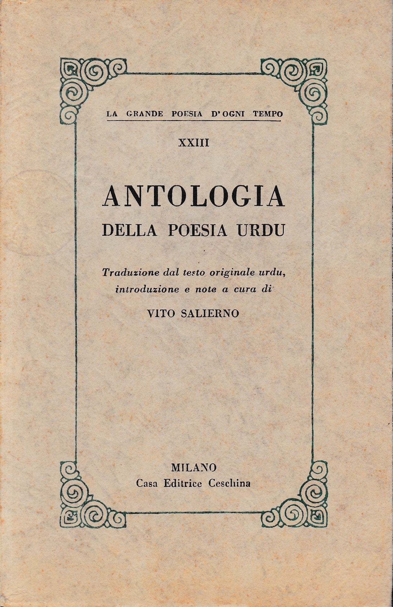 Antologia della poesia Urdu - copertina