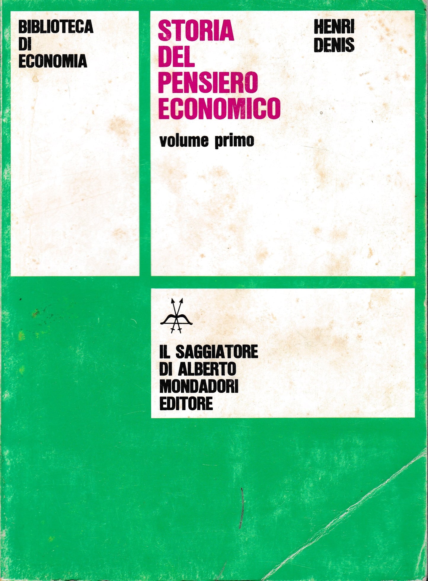 Storia del pensiero economico, volume 1° - copertina