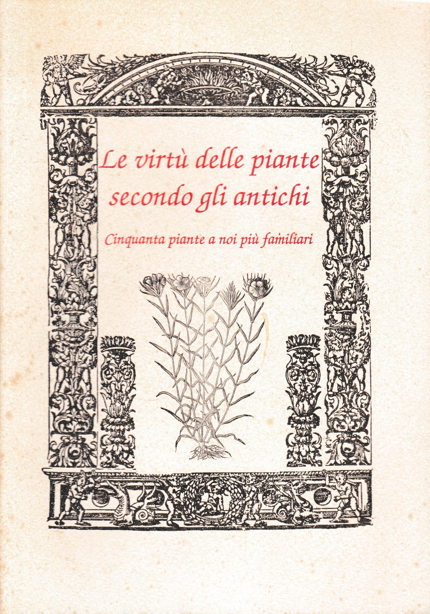 Le virtù delle piante secondo gli antichi - copertina