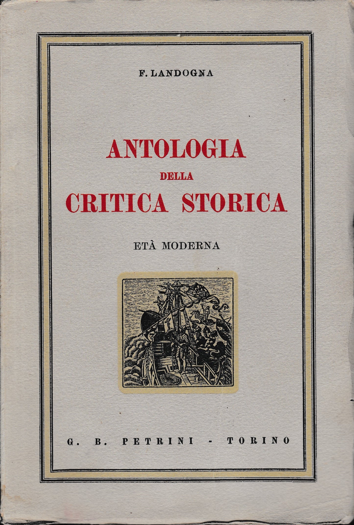 Antologia della critica storica. Età moderna - copertina