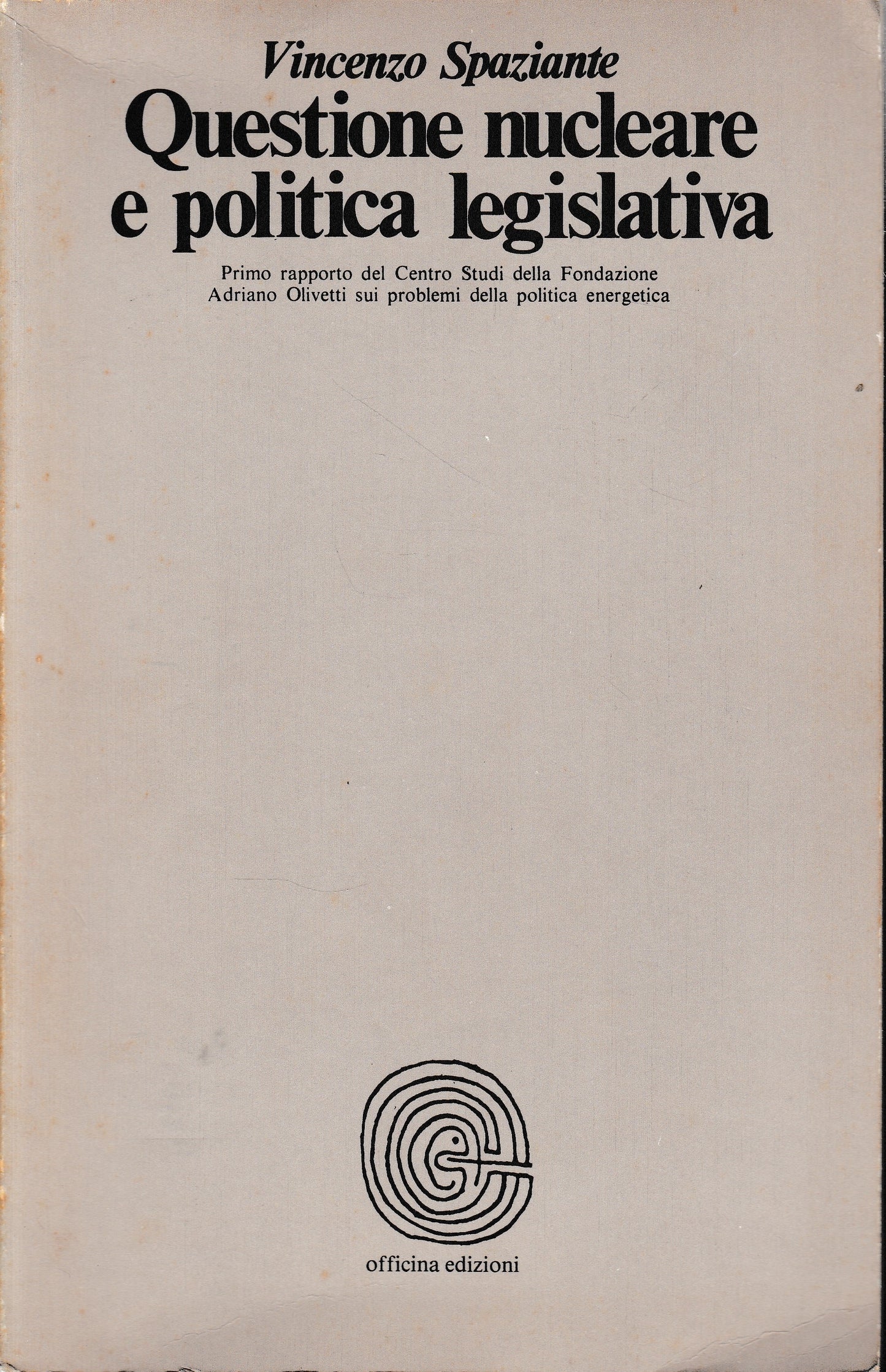 Questione nucleare e politica legislativa - copertina