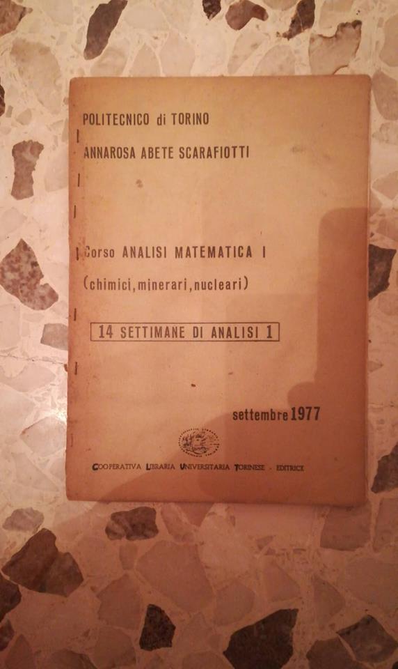 corso analisi matematica 1 - copertina