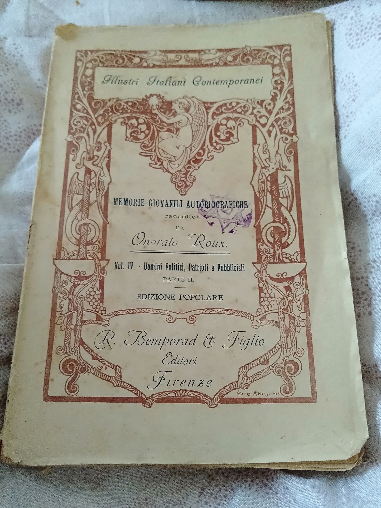 Memorie giovanili autobiografiche - copertina