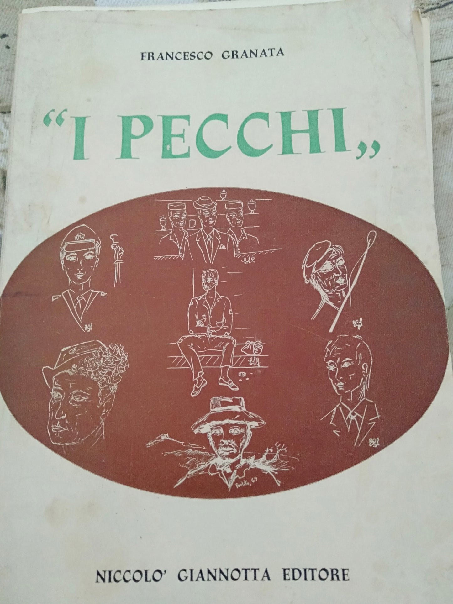 ''I pecchi,, figure popolari catanesi note per i loro soprannomi con ritratti e illustrazioni - copertina