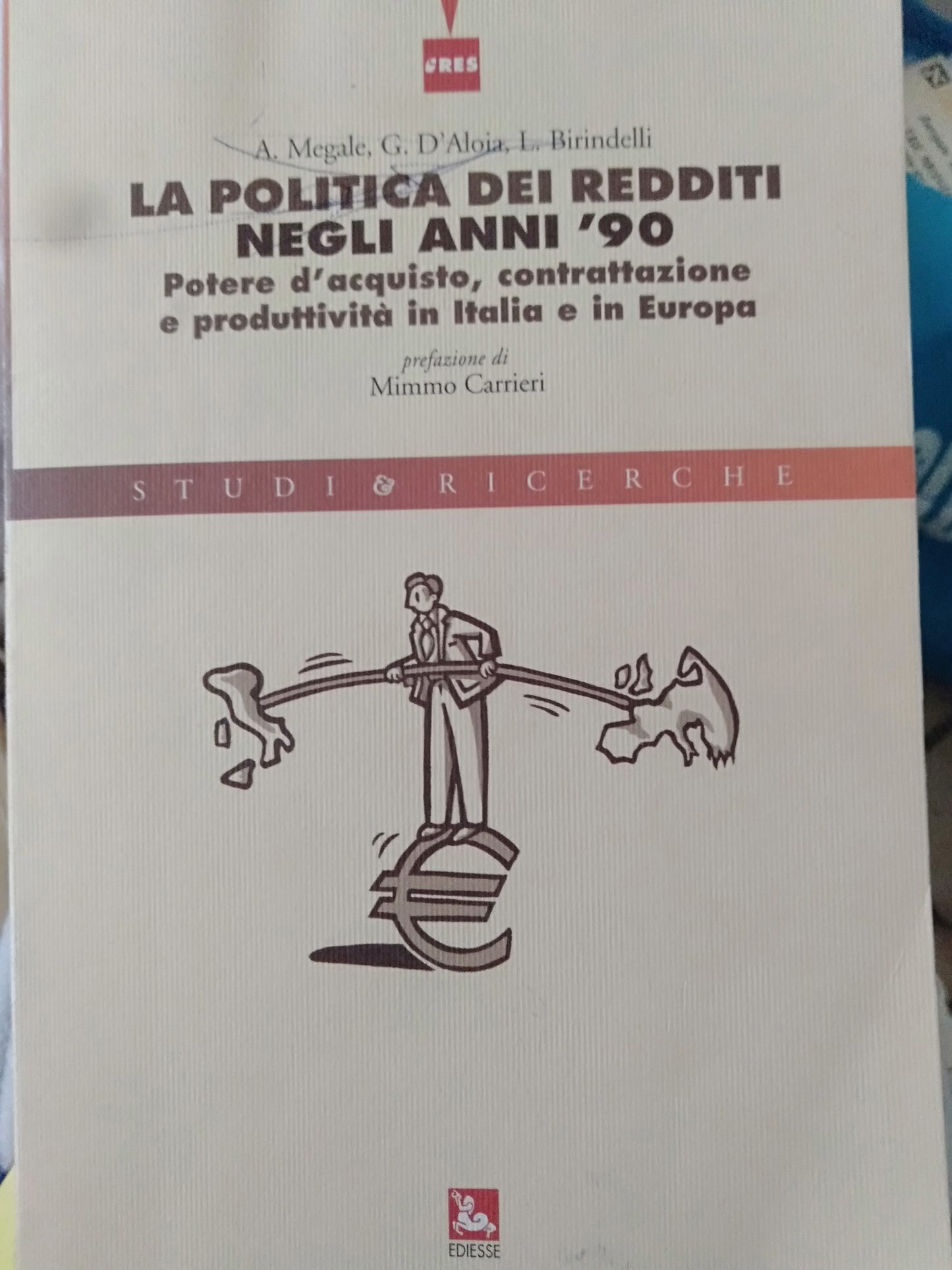 La politica dei redditi negli anni 90' - copertina