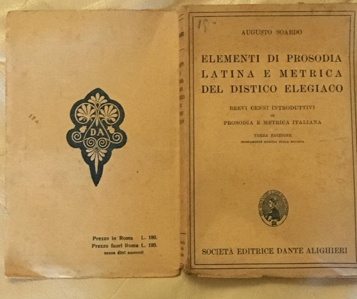 Elementi di prosodia latina e metrica del distico elegiaco - copertina
