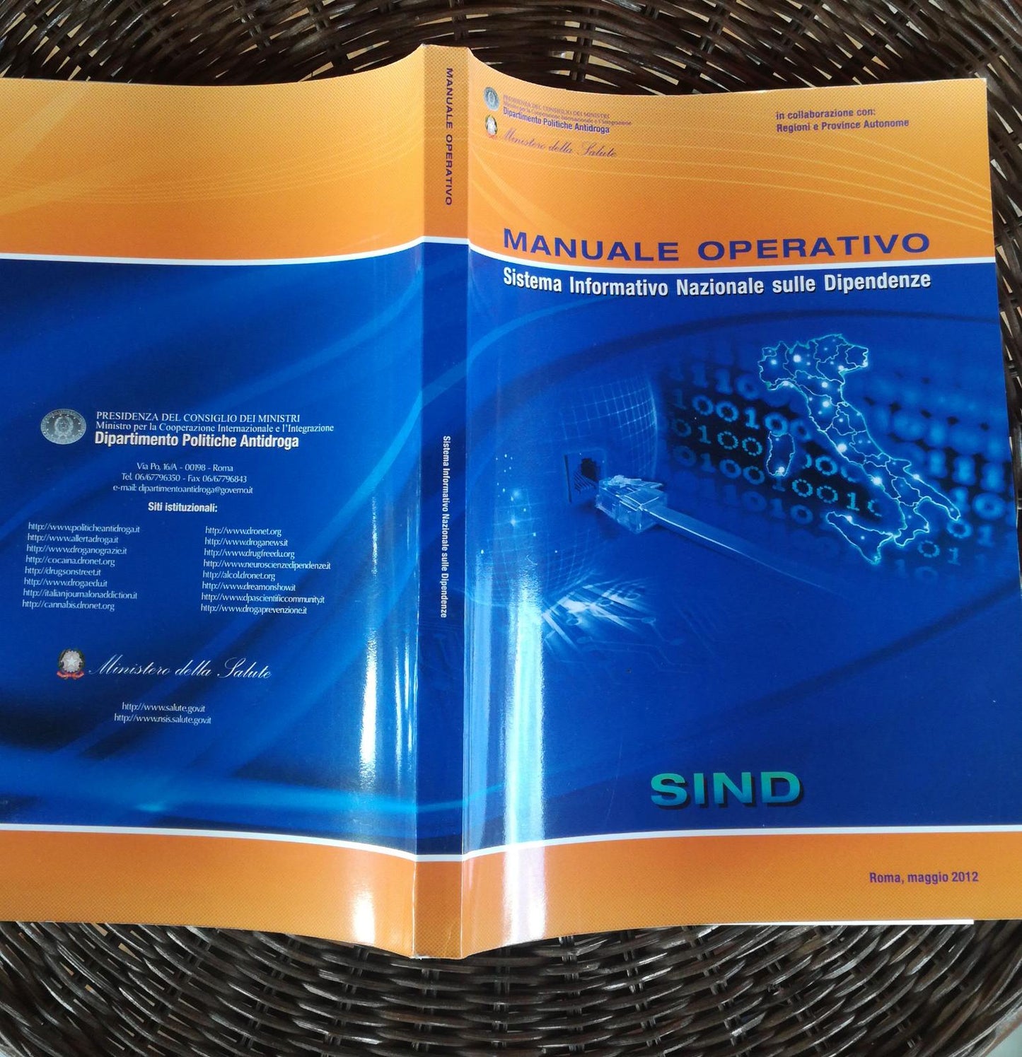 Manuale operativo Sistema informativo nazionale sulle dipendenze - copertina