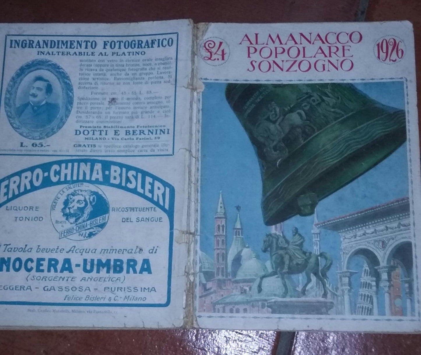 Almanacco popolare Sonzogno - copertina