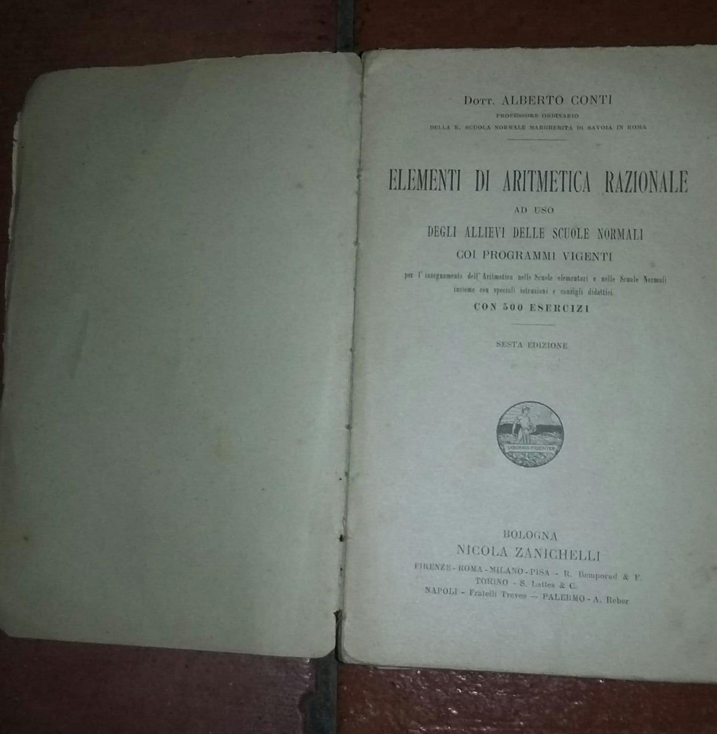 Elementi di Aritmetica Razionale - copertina