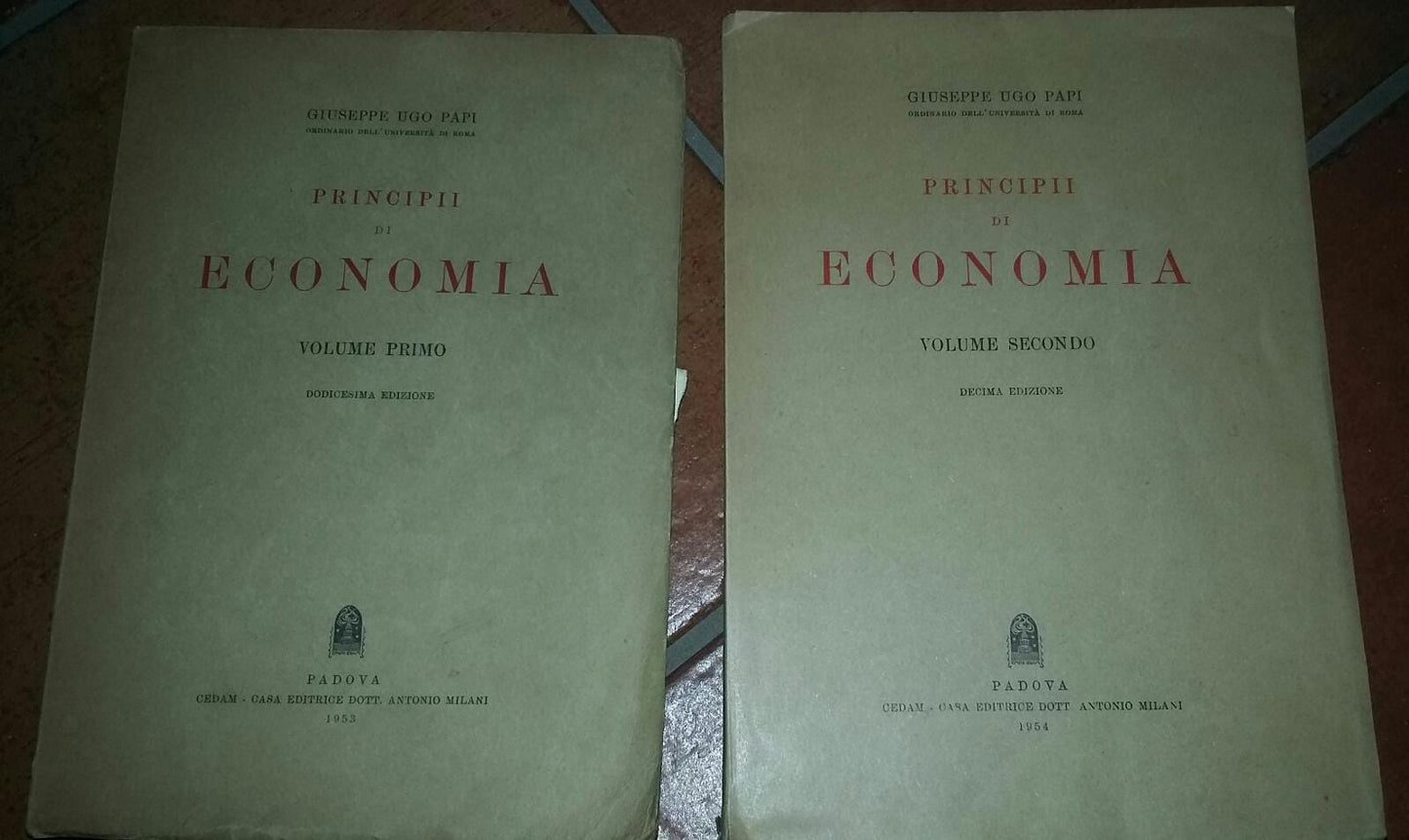 Principi di economia - Volumi I e II - copertina