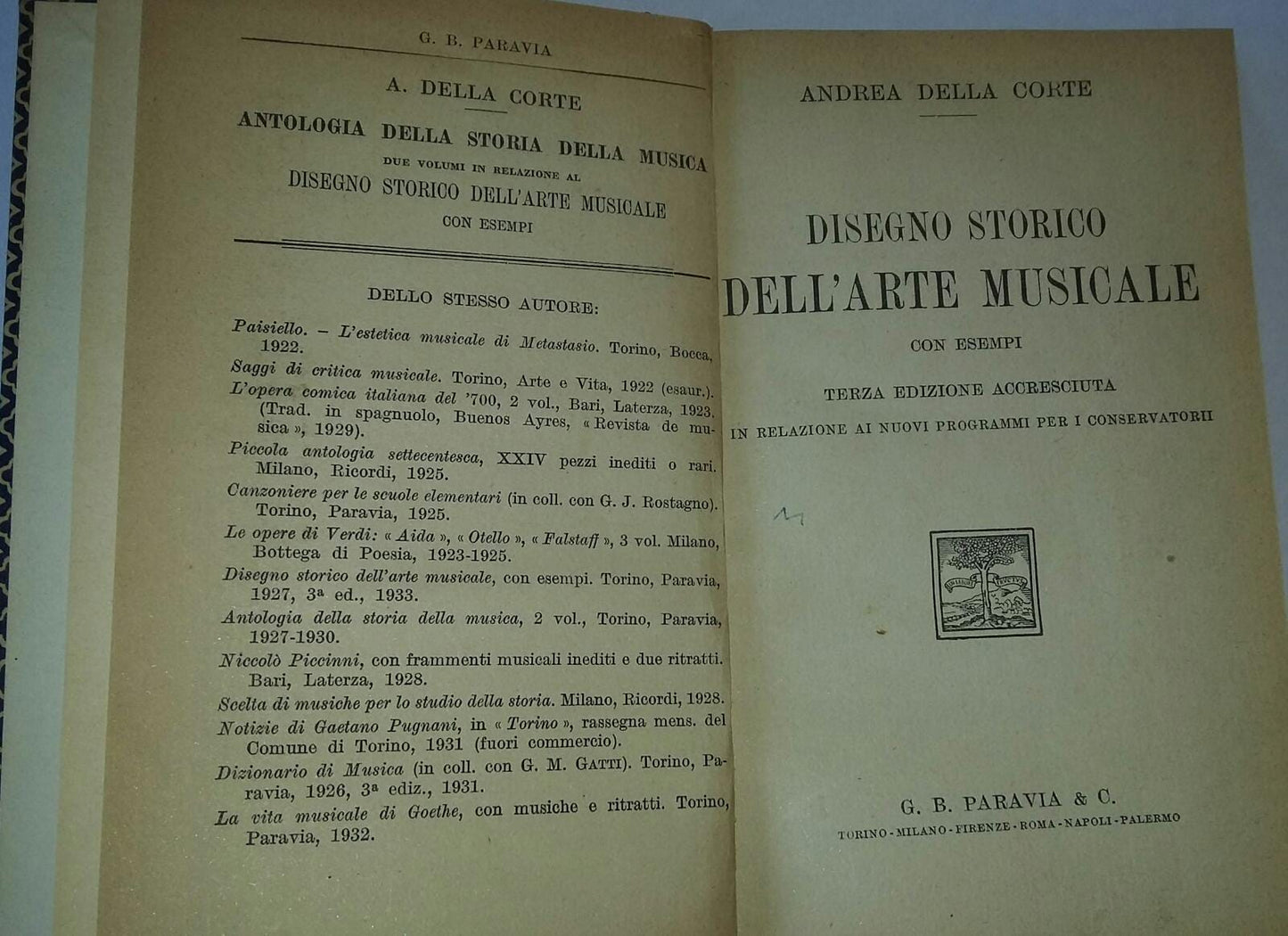 Disegno storico dell'arte musicale - copertina