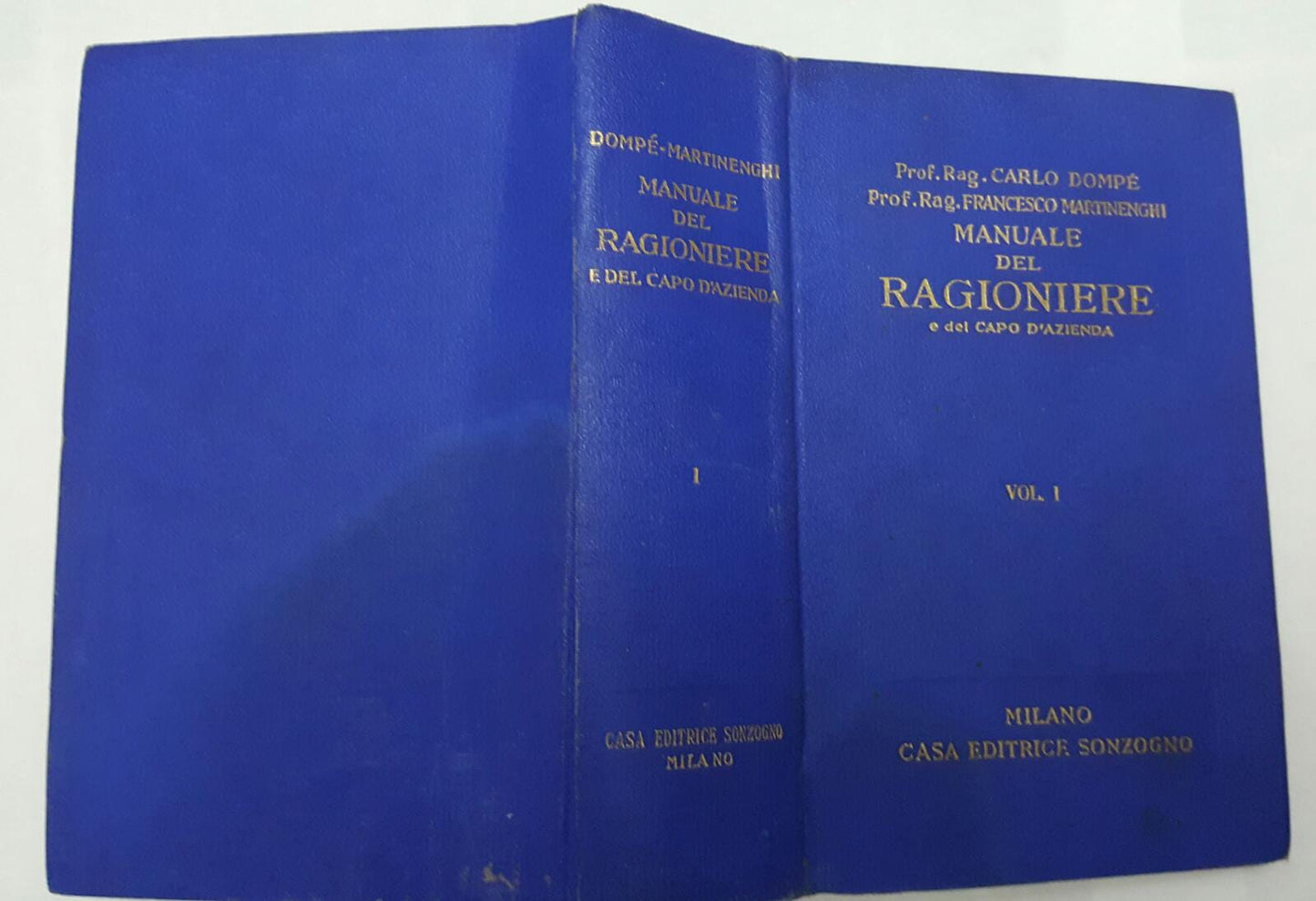Manuale del ragioniere e del capo d'azienda volume I - copertina