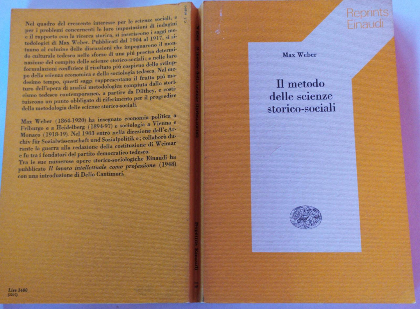 Il metodo delle scienze storico-sociali - copertina