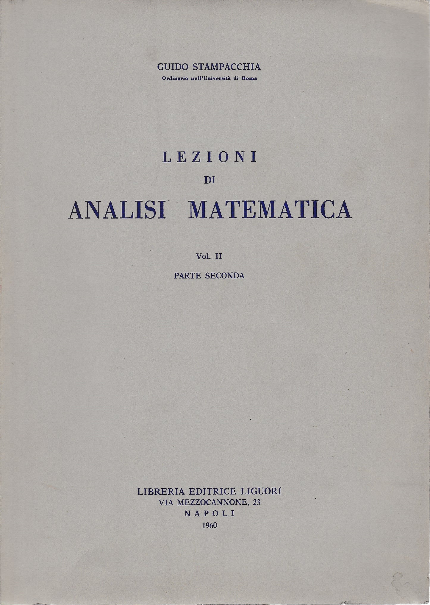 Lezioni di matematica. Vol. II parte seconda - copertina