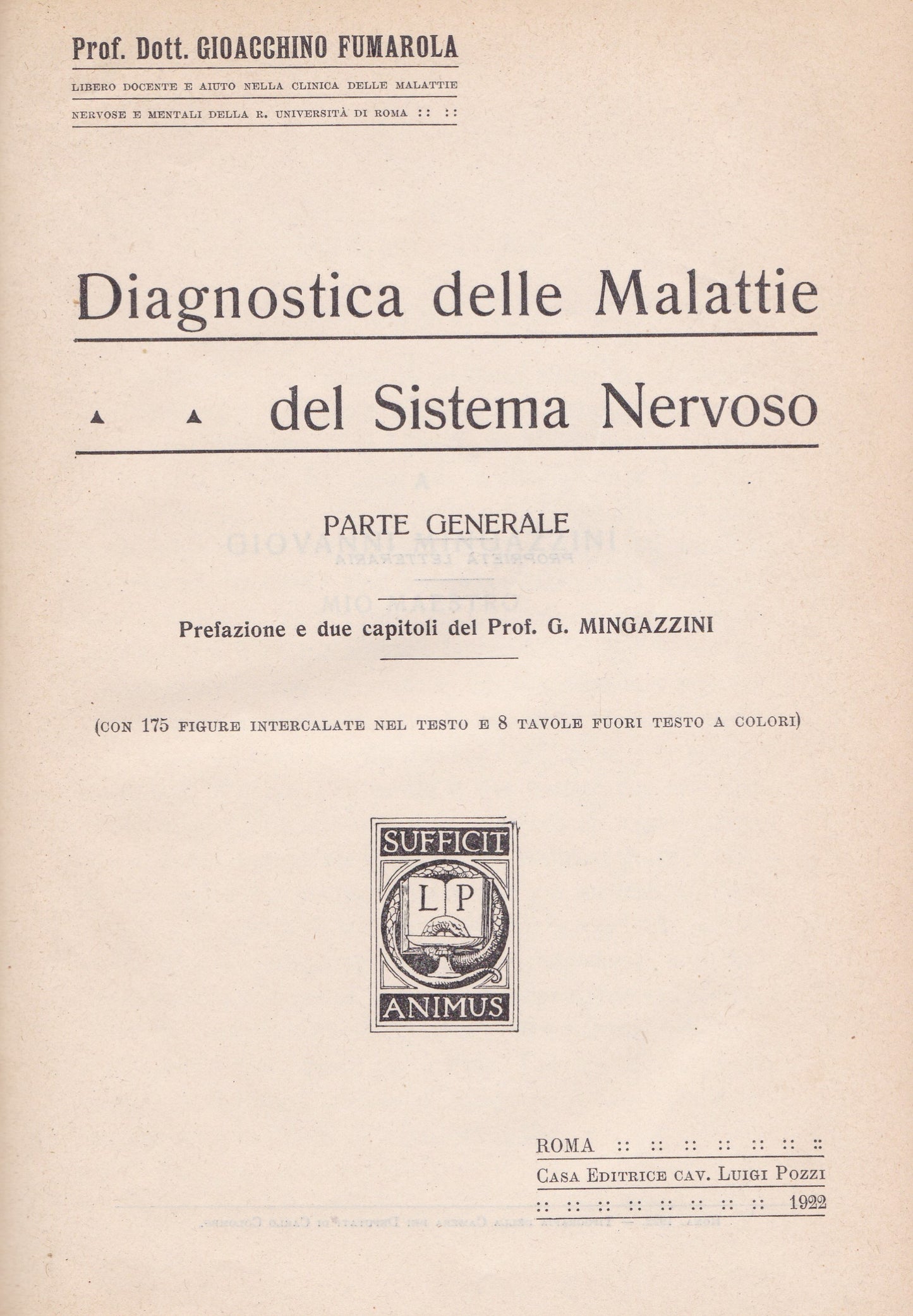 Diagnostica delle Malattie del Sistema Nervoso. Parte generale. - copertina