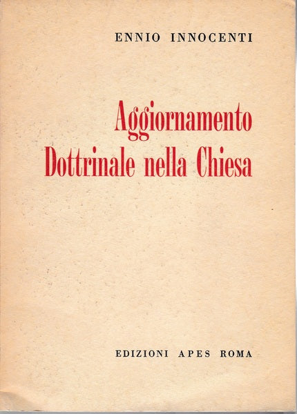 Aggiornamento Dottrinale nella Chiesa - copertina