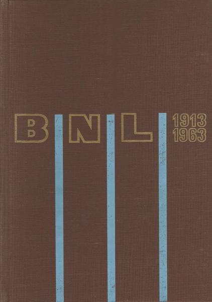 La Banca Nazionale del Lavoro 1913 - 1963 - copertina