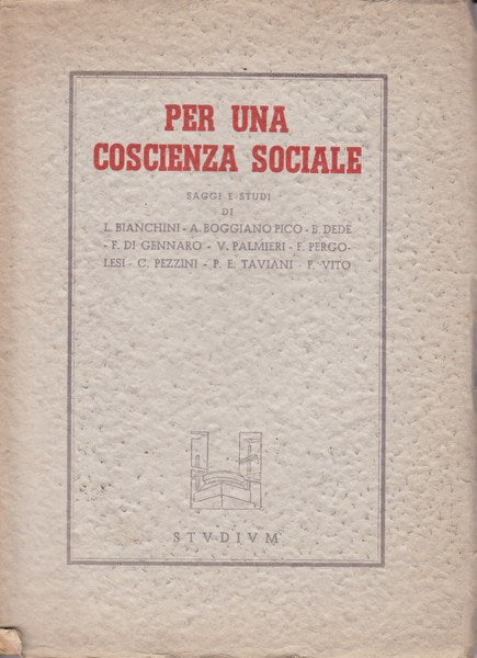 Per una coscienza sociale - copertina