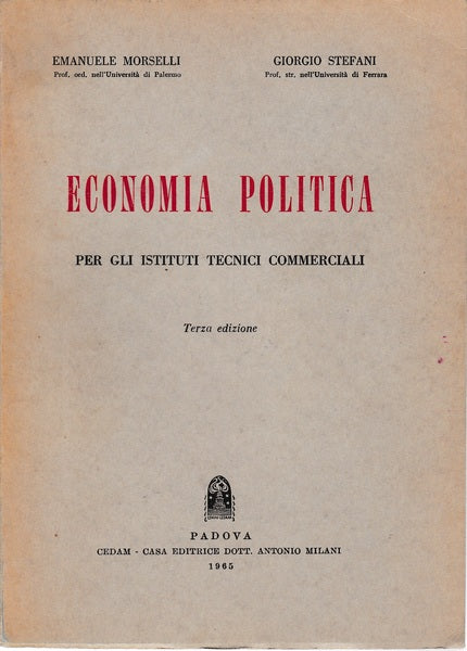 Economia politica - copertina