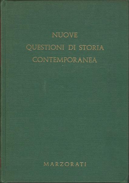 NUOVE QUESTIONI DI STORIA CONTEMPORANEA. Volume II - copertina
