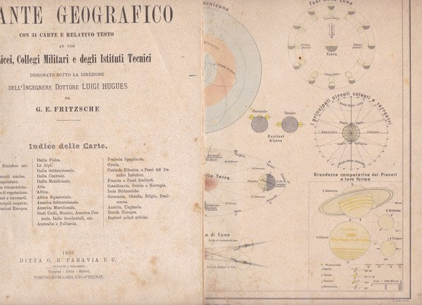 Nuovo Atlante Geografico con 34 carte e relativo testo - copertina