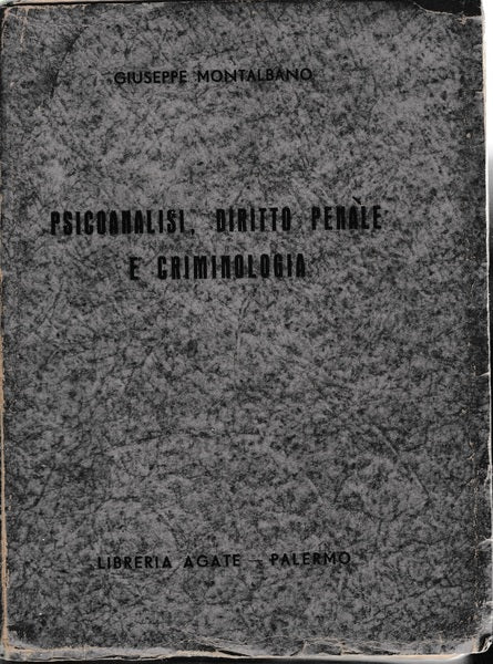 Psicoanalisi, diritto penale e criminologia - copertina