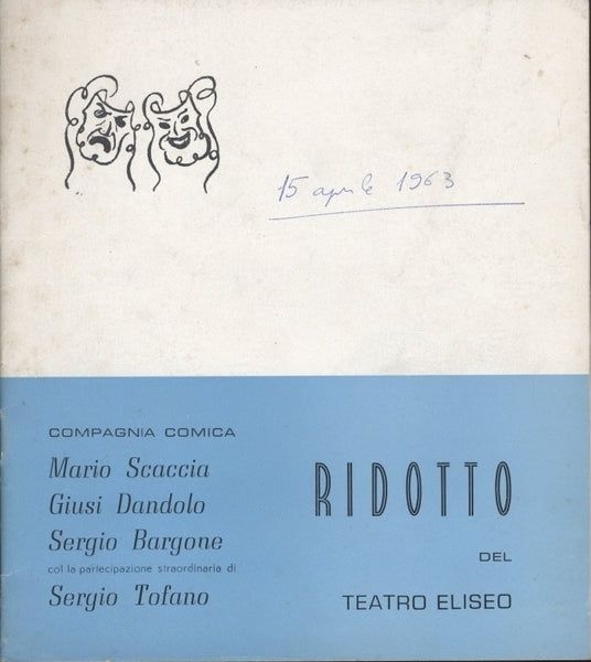 RIDOTTO DEL TEATRO ELISEO - copertina